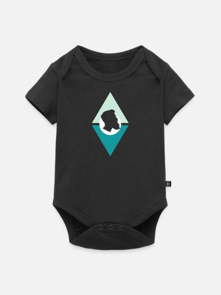 Bart Hipster Baertig - Baby Premium Kurzarmbody - Schwarz
