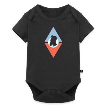 Bart Schnurrbart - Baby Premium Kurzarmbody - Schwarz - Vorne