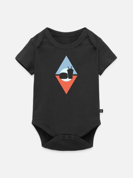 Imbisswagen lecker - Baby Premium Kurzarmbody - Schwarz