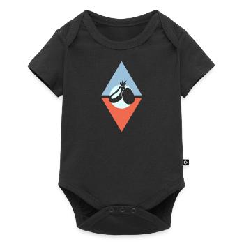 Végétalien Végétalien Bio - Body à manches courtes Premium Bébé - noir - Devant