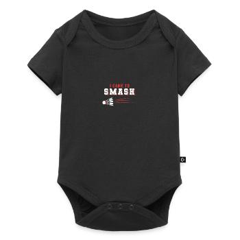 I Came To Smash - Badminton Player Shuttlecock - Baby Premium Kurzarmbody - Schwarz - Vorne