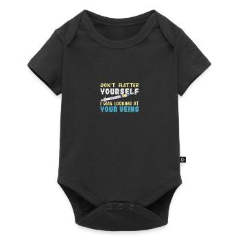 Don't Flatter Yourself I Was Looking At Your Veins - Baby Premium Kurzarmbody - Schwarz - Vorne