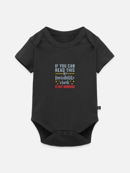 If You Can Read This My Invisibility Cloak Isn't - Baby Premium Kurzarmbody - Schwarz