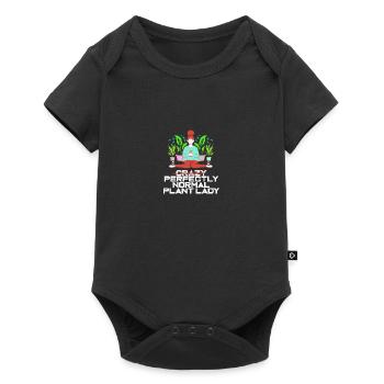 Crazy Plant Lady - Plant Lover - Baby Premium Kurzarmbody - Schwarz - Vorne