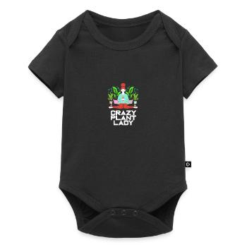 Gardening - Crazy Plant Lady - Baby Premium Kurzarmbody - Schwarz - Vorne