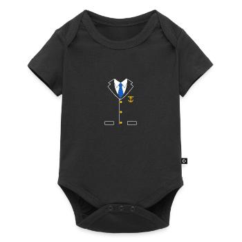 Yacht Captain Costume black - Baby Premium Kurzarmbody - Schwarz - Vorne