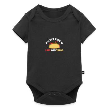 Anti Valentine's All You Need Is Tacos And Love - Baby Premium Kurzarmbody - Schwarz - Vorne