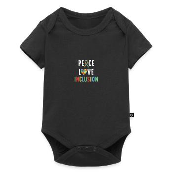 Peace Love Inclusion SPED Special Ed Teacher - Baby Premium Kurzarmbody - Schwarz - Vorne