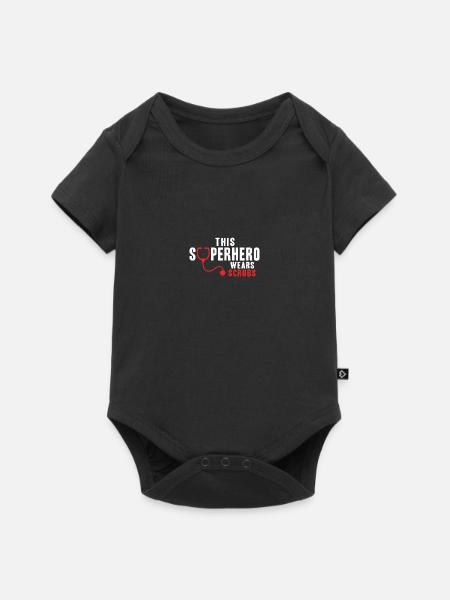 This Superhero Wears Scrubs - Baby Premium Kurzarmbody - Schwarz