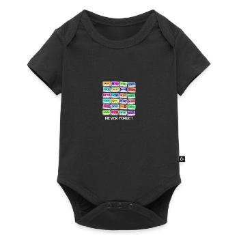 Never Forget Audio Cassette - Baby Premium Kurzarmbody - Schwarz - Vorne