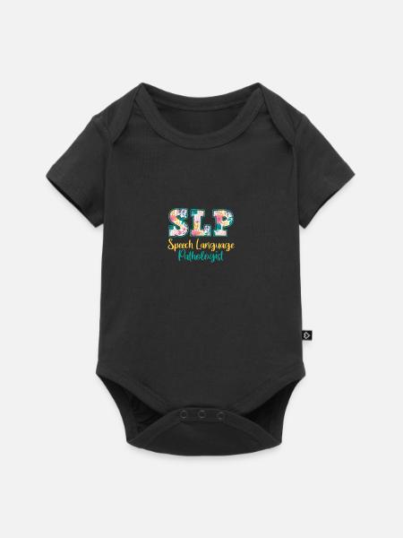 SLP Speech Language Pathologist - Baby Premium Kurzarmbody - Schwarz