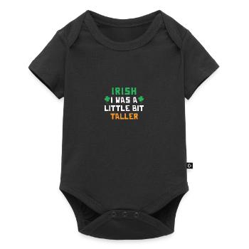 Irish I Was A Little Bit Taller Shamrock St. - Baby Premium Kurzarmbody - Schwarz - Vorne