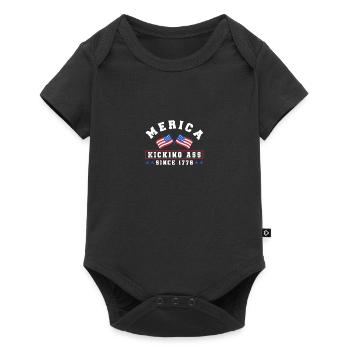 Merica Kicking Ass Since 1776 Independence USA - Baby Premium Kurzarmbody - Schwarz - Vorne