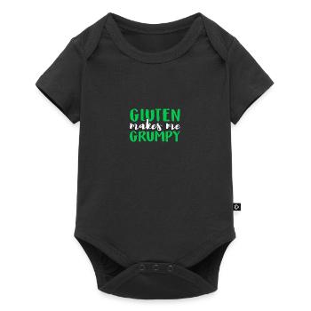 Celiac Disease Warrior Gluten Makes Me Grumpy - Baby Premium Kurzarmbody - Schwarz - Vorne