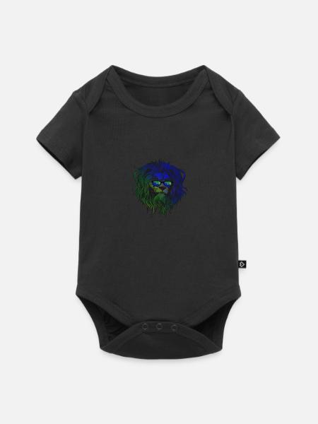 Weihnachtsinsel - Baby Premium Kurzarmbody - Schwarz