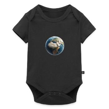 Planet Erde Polygon - Baby Premium Kurzarmbody - Schwarz - Vorne