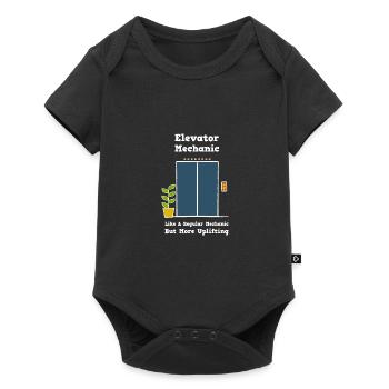 elevator elevator mechanic repair gift - Baby Premium short-sleeve bodysuit - black - Front