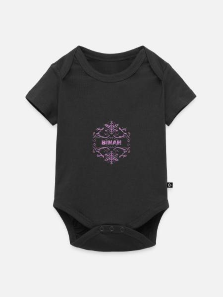 Geschenk für Binah - Baby Premium Kurzarmbody - Schwarz