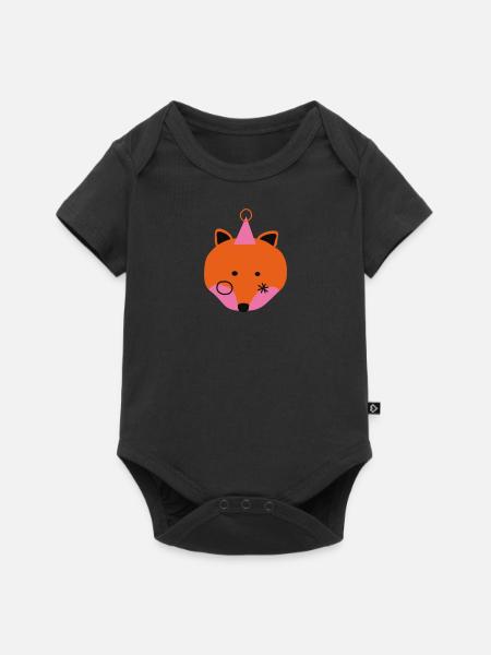 Party Fox - Baby Premium short-sleeve bodysuit - black