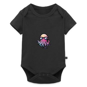 Jellyfish Cool Animal - Baby Premium short-sleeve bodysuit - black - Front