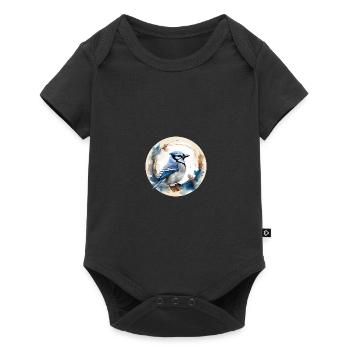 Blue jay bird - Baby Premium short-sleeve bodysuit - black - Front