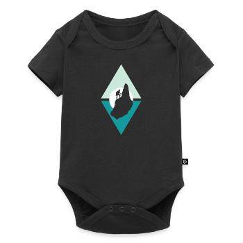 Climbing Summit Alps - Baby Premium short-sleeve bodysuit - black - Front