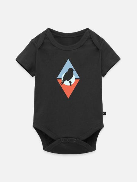 Sittich Tier Sittich - Baby Premium Kurzarmbody - Schwarz