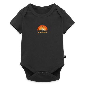 Vintage Crystal Mountain Fan Retro Cool Sunset - Baby Premium short-sleeve bodysuit - black - Front