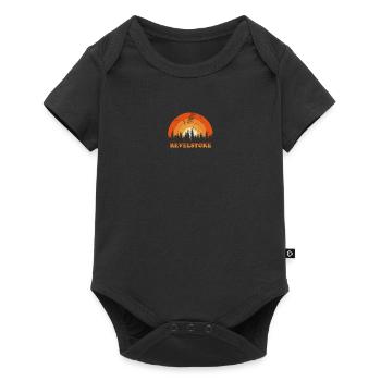 Vintage Revelstoke Canada Fan rétro Cool coucher de soleil - Body à manches courtes Premium Bébé - noir - Devant