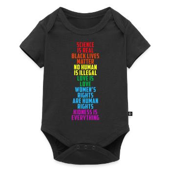LGBT LGBTQ Gay Pride Feminism Equality - Baby Premium short-sleeve bodysuit - black - Front