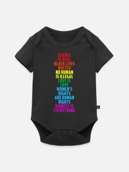 LGBT LGBTQ Gay Pride Feminism Equality - Baby Premium Kurzarmbody - Schwarz