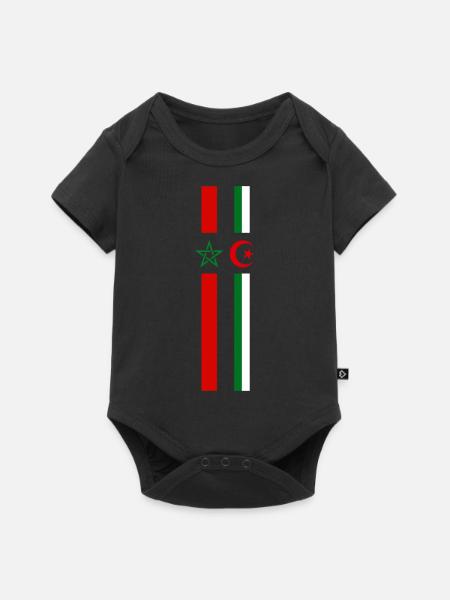 Marokko Algerien - Baby Premium Kurzarmbody - Schwarz