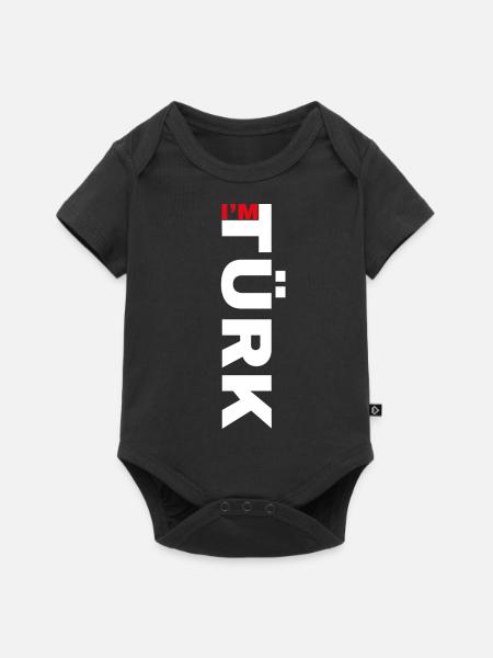Türkiye - Baby Premium Kurzarmbody - Schwarz