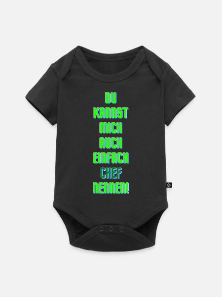 Du kannst mich auch einfach CHEF nenen! - Baby Premium Kurzarmbody - Schwarz