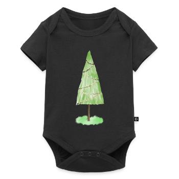 Ornements de sapin festifs Graphique - Body à manches courtes Premium Bébé - noir - Devant