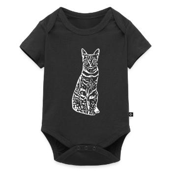 Chat chat chaton - Body à manches courtes Premium Bébé - noir - Devant