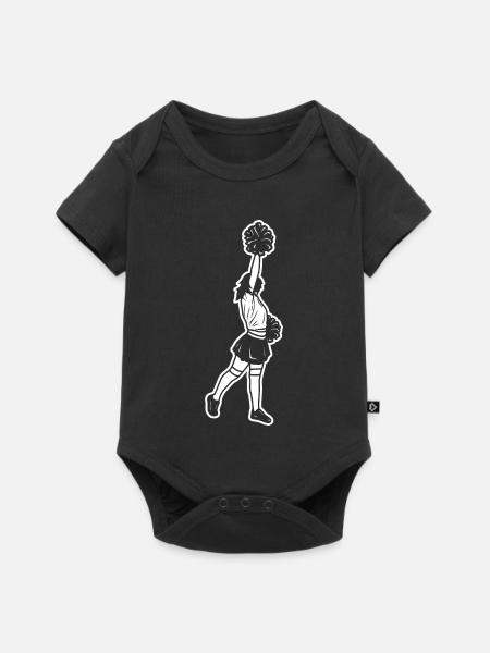 Cheerleader Mädchen - Baby Premium Kurzarmbody - Schwarz