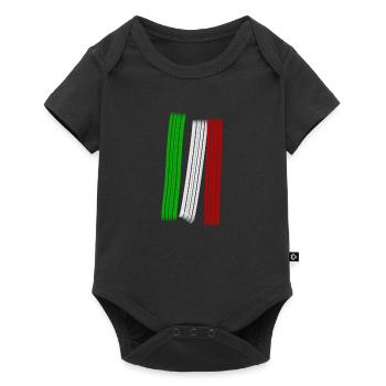 Drapeau national italien de couleurs drapeau créatif - Body à manches courtes Premium Bébé - noir - Devant
