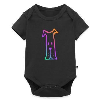 Modern Neon Dog Shirt - Baby Premium short-sleeve bodysuit - black - Front