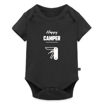 Happy camper - Body à manches courtes Premium Bébé - noir - Devant