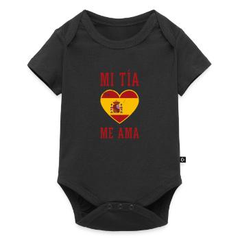 Hispanische Erbe Spanien Europa Flagge Reise - Baby Premium Kurzarmbody - Schwarz - Vorne