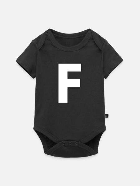 F - Baby Premium Kurzarmbody - Schwarz