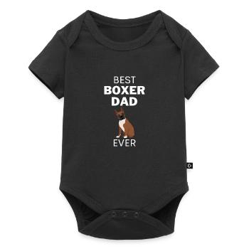 Dog Lover Father's Day Gift Boxer Dad - Baby Premium short-sleeve bodysuit - black - Front