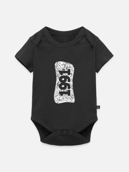 Witzig 1991 - Baby Premium Kurzarmbody - Schwarz