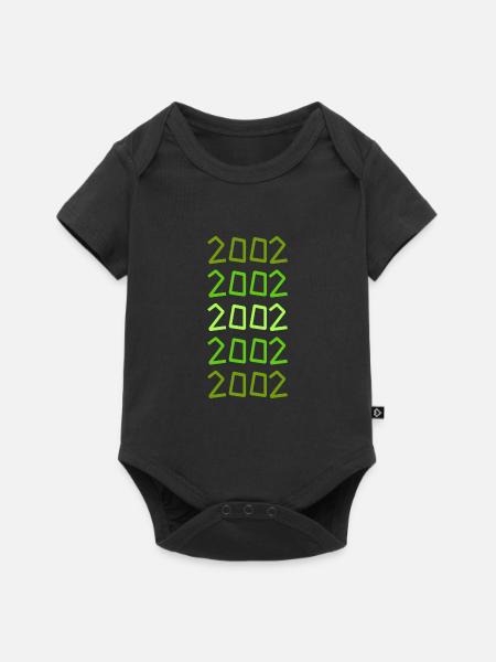Grillen 2002 - Baby Premium Kurzarmbody - Schwarz
