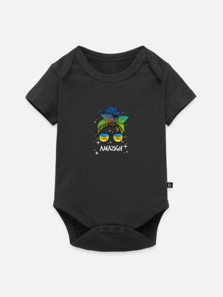 Amazigh - Baby Premium Kurzarmbody - Schwarz