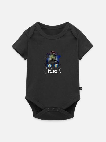 Belize - Baby Premium Kurzarmbody - Schwarz