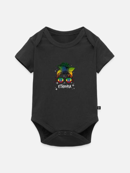 Äthiopien - Baby Premium Kurzarmbody - Schwarz