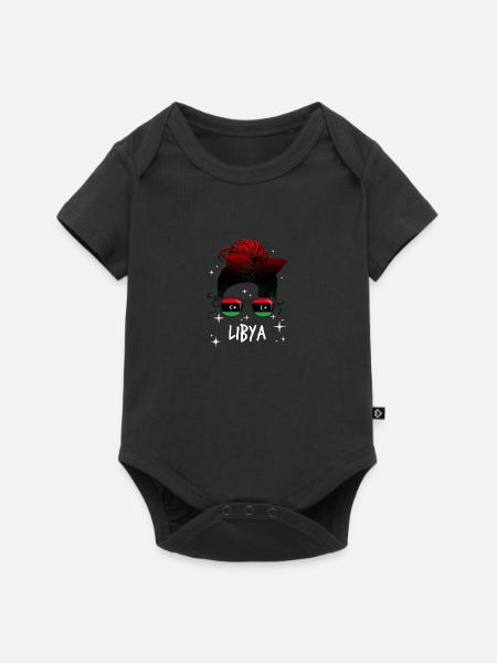 Libyen - Baby Premium Kurzarmbody - Schwarz