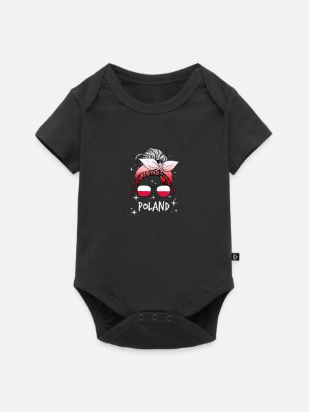 Polen - Baby Premium Kurzarmbody - Schwarz